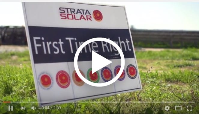 Resource Box Header Strata Solar Announces ‘First Time Right’ Total Quality Management Program in New Video