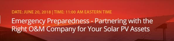 Resource Box Header WEBINAR: Emergency Preparedness – Partnering with the Right O&M Company for Your Solar PV Assets