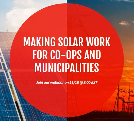 Resource Box Header Webinar: Making Solar Work for Co-ops and Municipalities